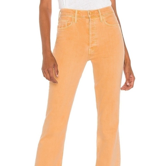 Mother Women’s The Tripper Straight Jeans Peach Size 24 Cropped High Rise - Picture 1 of 11